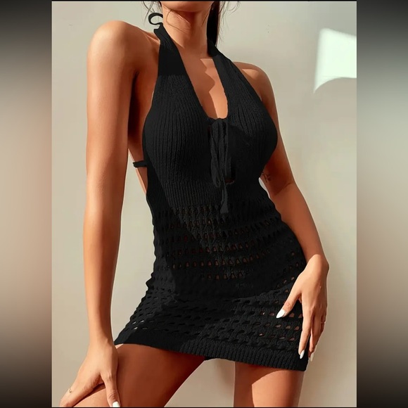 2 LEFT! Cover Up! Halter Neck Dress, Sexy Beach Wear Dress - Picture 7 of 8